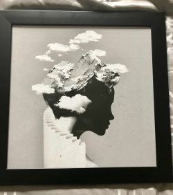 Head in clouds art
