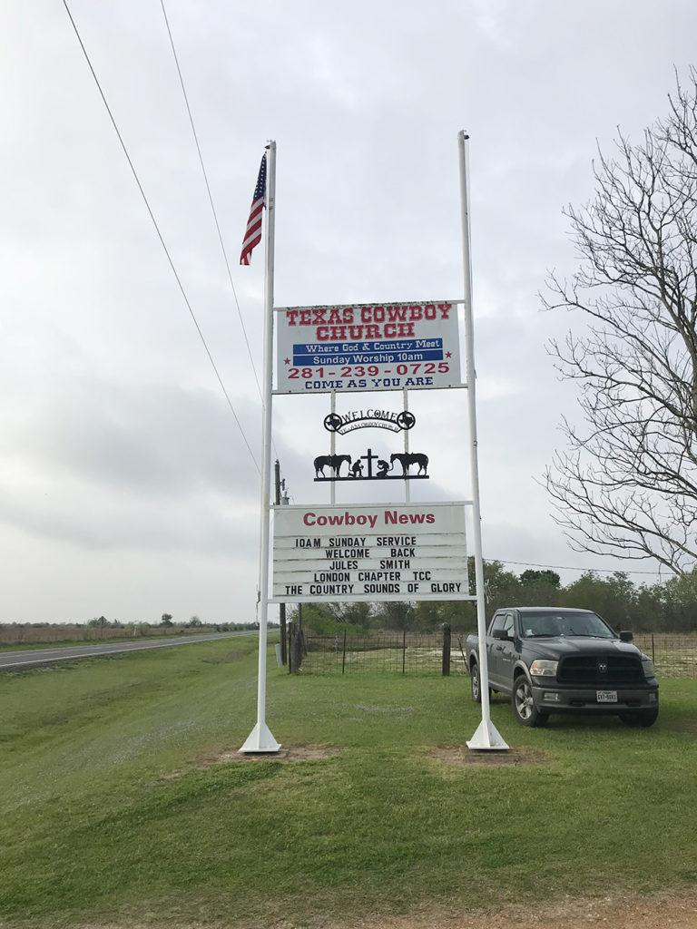 Cowboy Church Events board