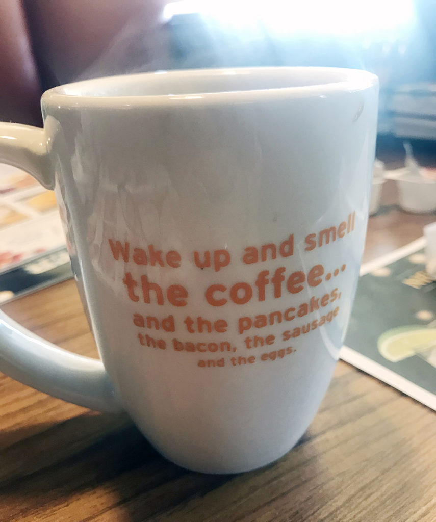 coffee mug at Denny's