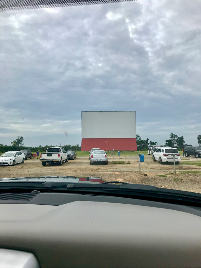 Drive in movie screen