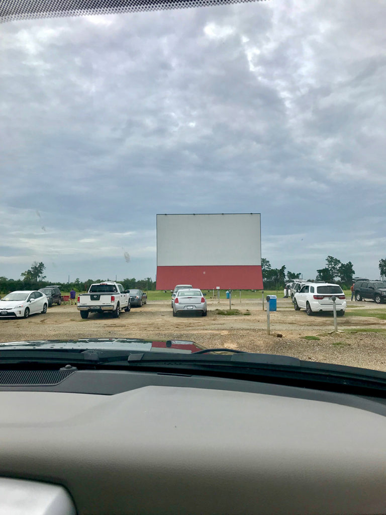 Drive in movie screen