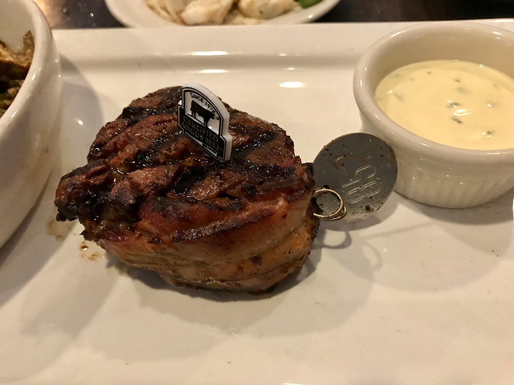 Steak on a plate in texas