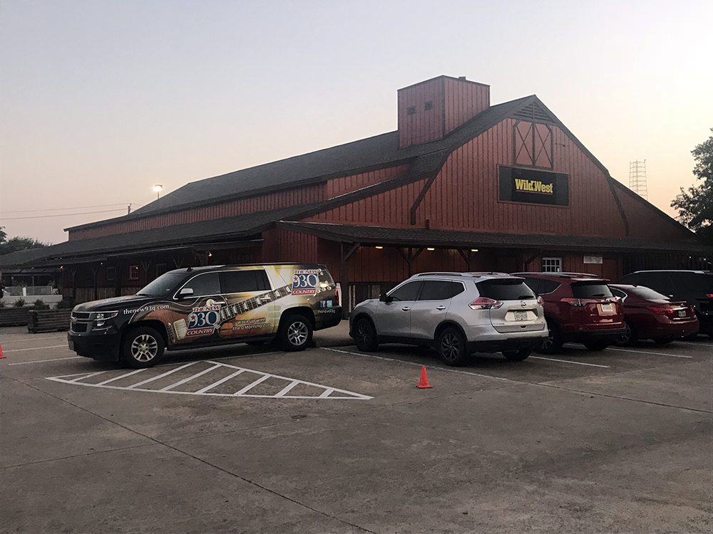 Car park outside the honky tonk