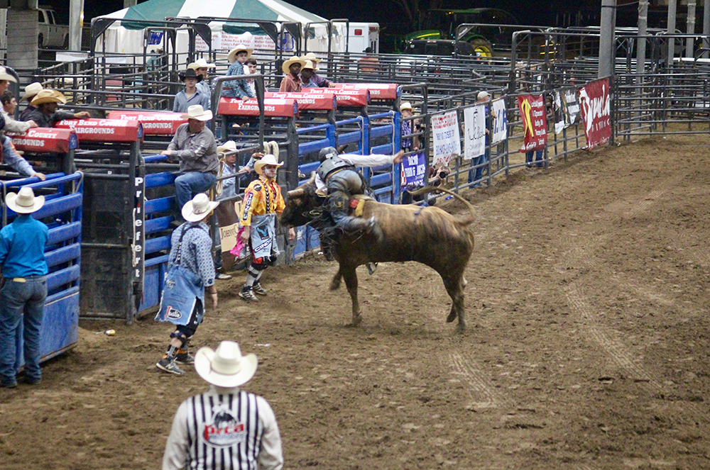 Bull rider in Texas