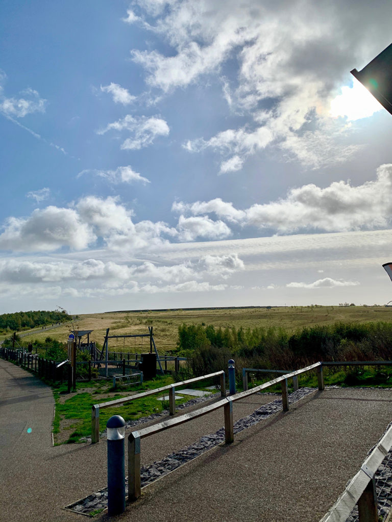 view over English country land.