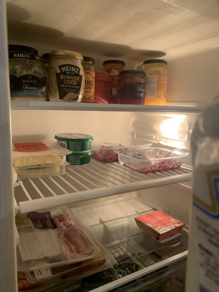 A clean and hygienic fridge