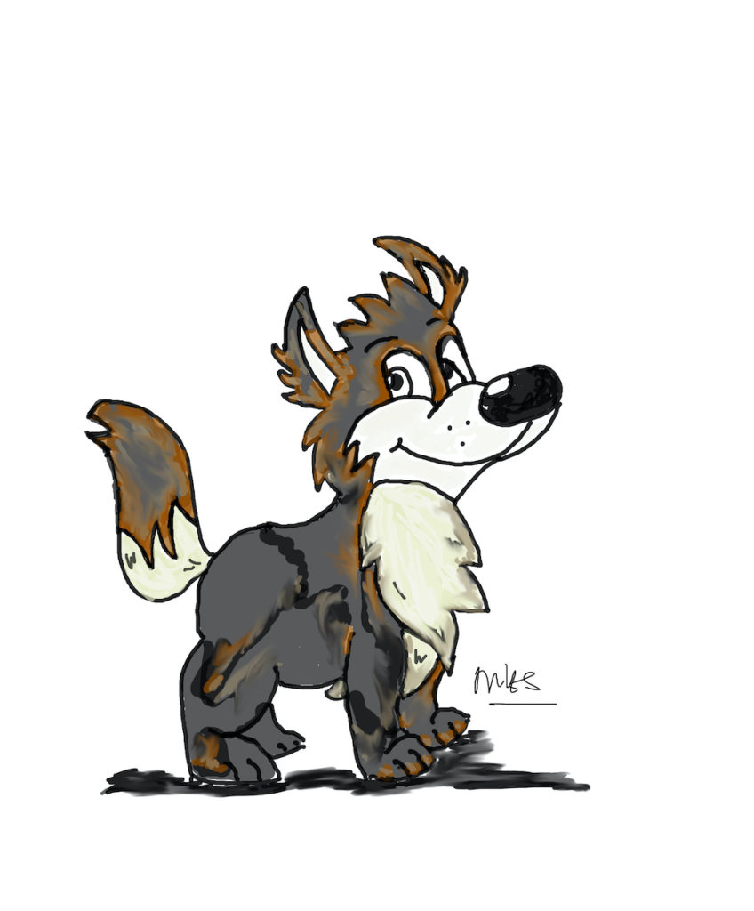 cartoon wolf 