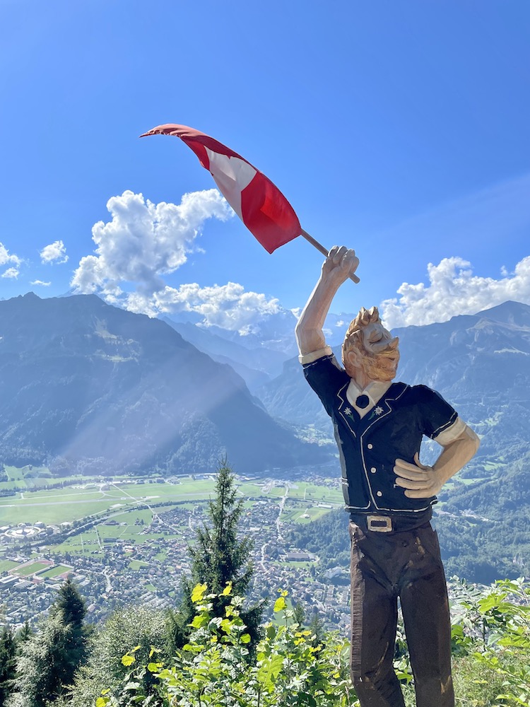 Picture of swiss man at Harder Kulm, Switzerland