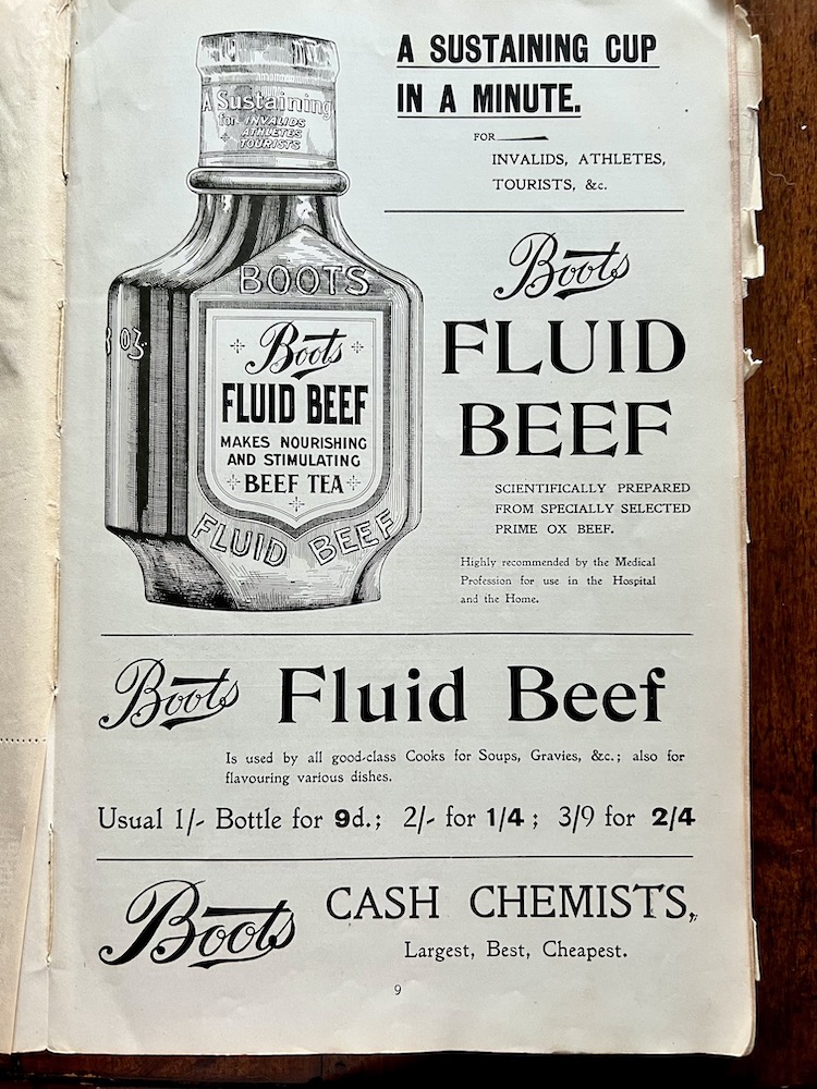 An old advert about Fluid beef