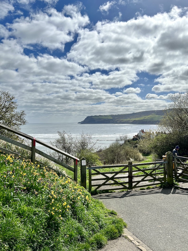 Robin Hoods Bay looking out from the top of the hill 
