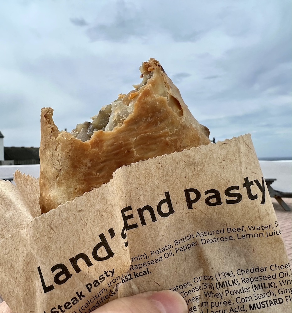 A Cornish pasty in cornwall