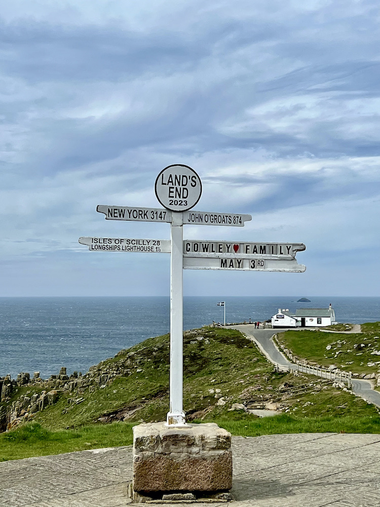 The famous sign at Land's End, Cornwall
