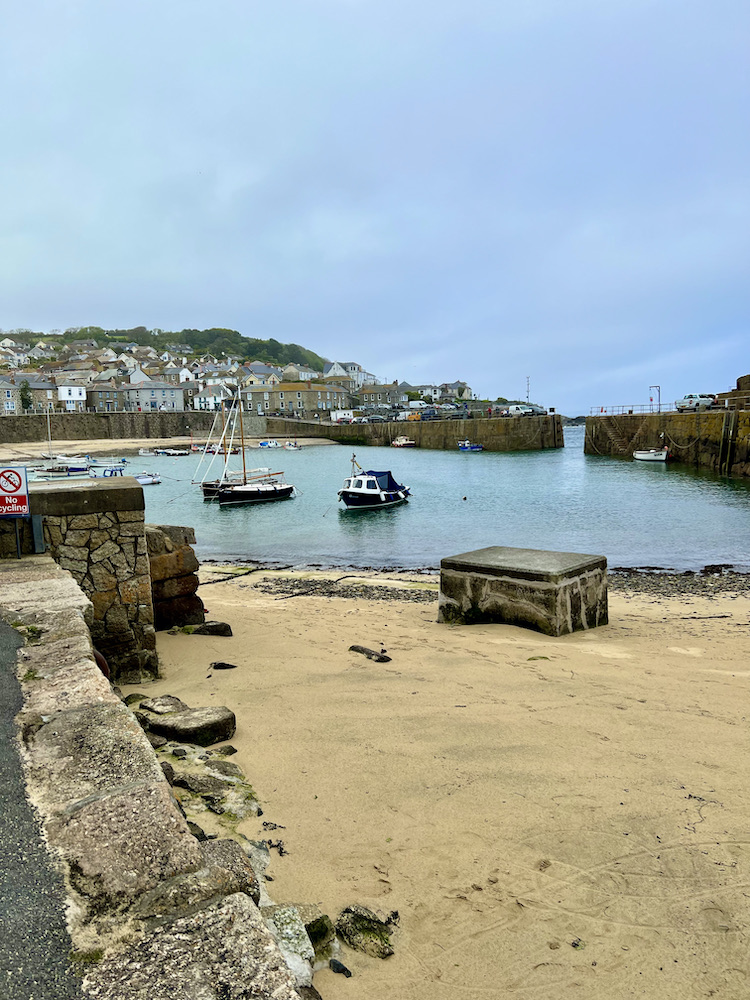 A view of the harbour at Mousehole, Cornwall