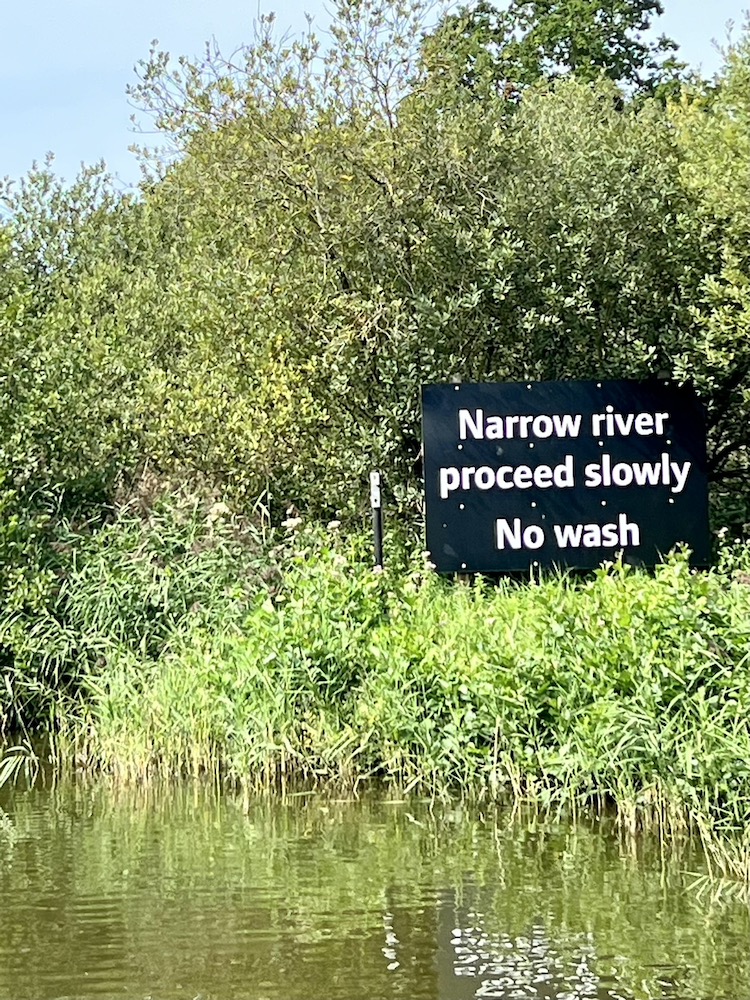 sign about the river on the Norfolk Broads