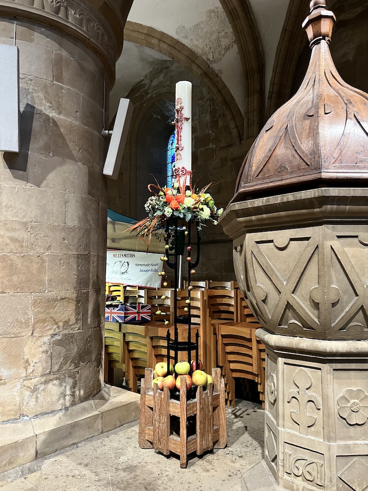 Southwell Minster during the Bramley Apple Festival