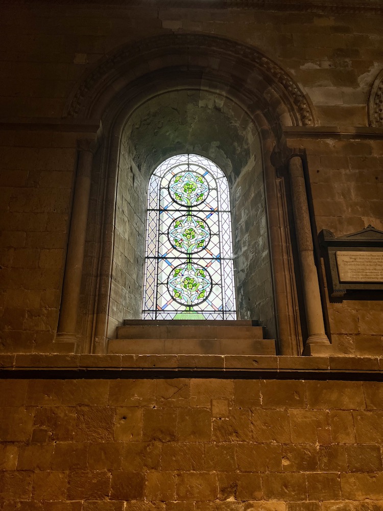 Bramley apple stained glass window in Southwell minster