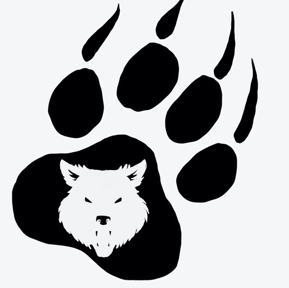Digital drawing of a wolf paw