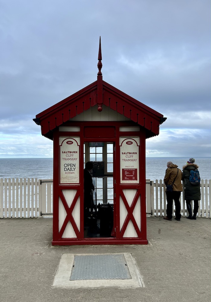 The Funicular cabin at Saltburn Cliff