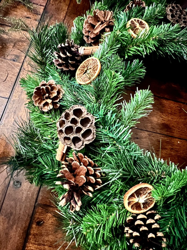 Part of a Christmas wreath