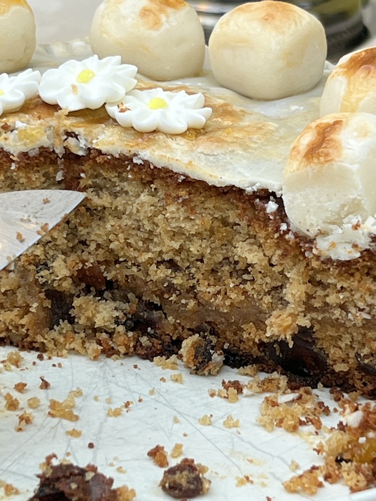 A slice of Simnel cake